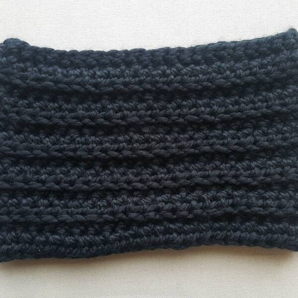 Chunky Black Cowl, Scarf, Infinity Scarf