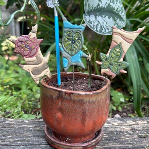 Korok Plant Stakes - Set of 3 - Handmade Pottery - Zelda Fan Art