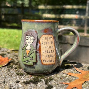 Daria - Jane Lane and Trent Mug - 16 oz handmade ceramic mug - 90s nostalgia