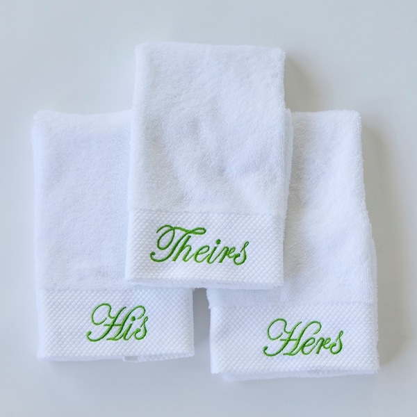 Theirs and Theirs pronoun towels! His/Hers/Theirs