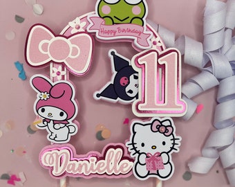 Custom Cake topper | kitty and friends