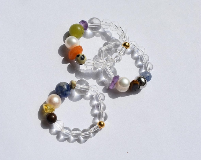 Handmade Bead Rings – Handmade Gemstone Rings | Gemstone, Freshwater Pearls, Glass Beads | VRNQ