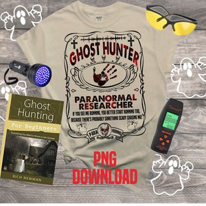 Paranormal Researcher Ghost Hunter PNG File download only, Paranormal Investigator, Ghost Hunter,Medium psychic Paranormal