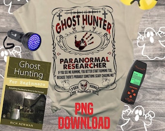 Paranormal Researcher Ghost Hunter PNG File download only, Paranormal Investigator, Ghost Hunter,Medium psychic Paranormal