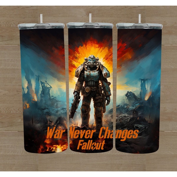 War Never Changes, wasteland Brotherhood, perfect for tumblers, shirts and more, Digital Art Vibrant super high quality