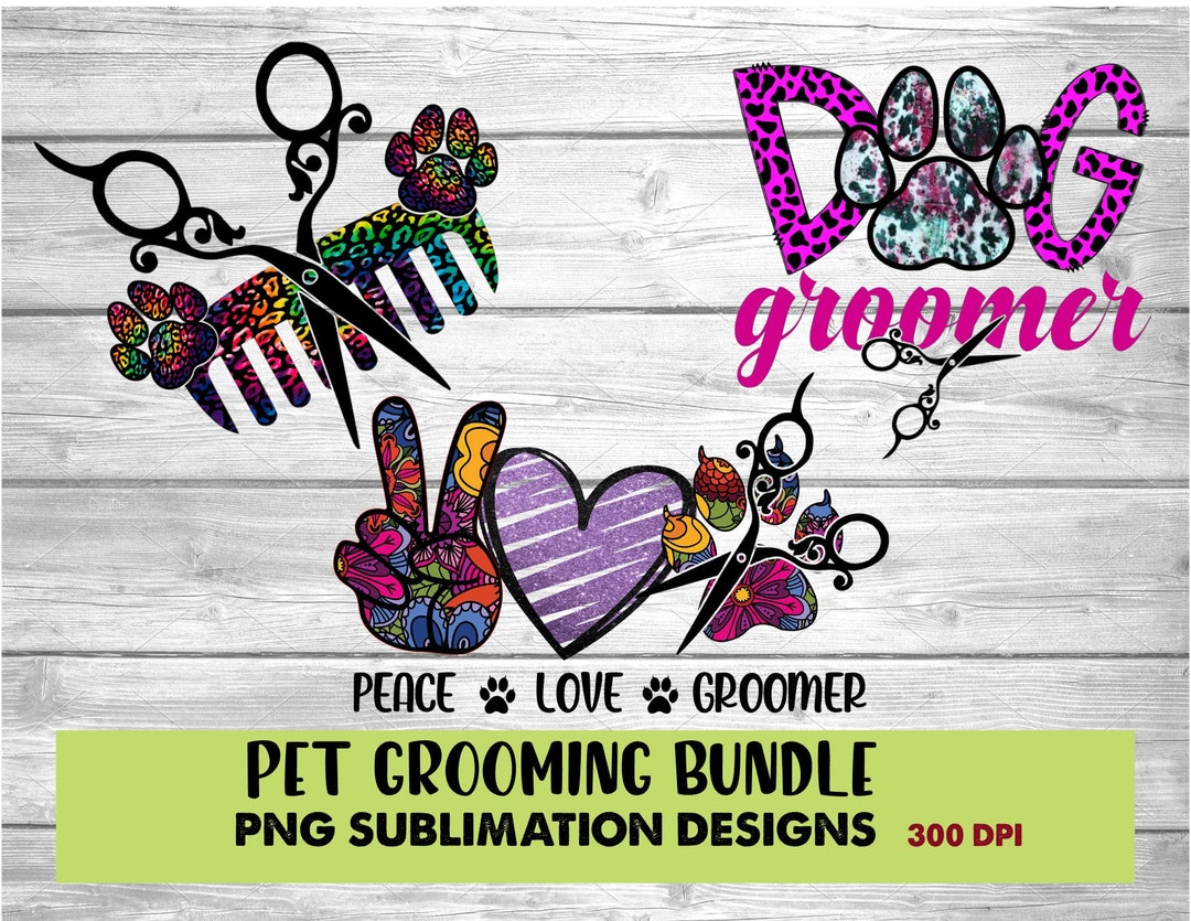 Dog Groomer Bundle PNG Sublimation Design Bundle of 3 Designs, PNG File ...
