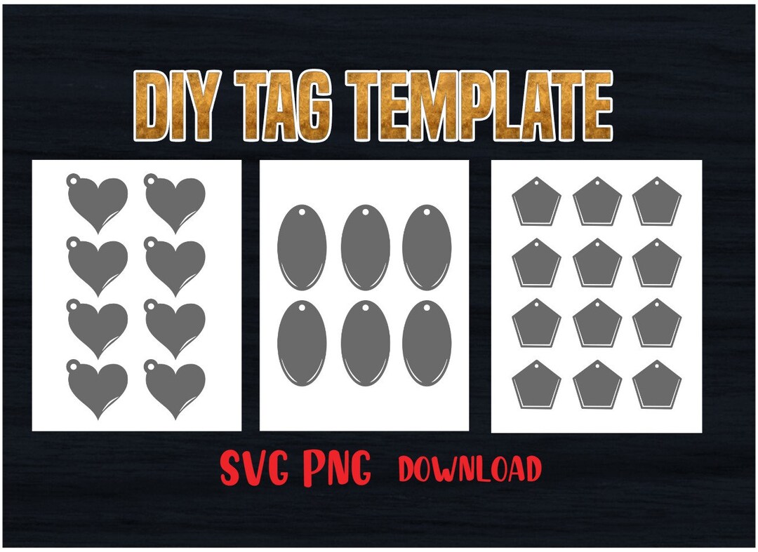 Diy Hang Tag Template Bundle 8X11 Design Your Own Diy Tags Svg,png ...