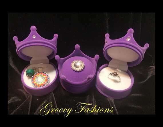 purple velvet ring box