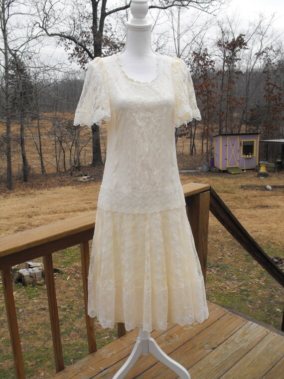 ivory lace boho dress