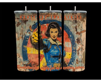 Thumbs Up Vault Girl, perfect for tumblers, shirts and more, Digital Art Vibrant super high quality,