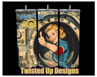 Thumbs Up Vault Girl, perfect for tumblers, shirts and more, Digital Art Vibrant super high quality, Tec