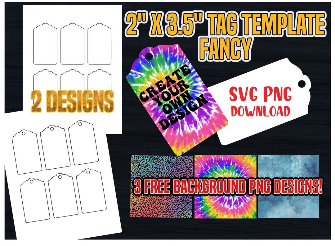 Diy Hang Tag Template 2 X 3.5 PRINTS 8X11 Design Your Own Diy Tags Svg ...