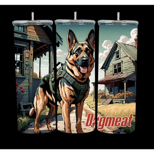 Dogmeat German Shepherd wasteland, perfect for tumblers, shirts and more, Digital Art Vibrant super high quality