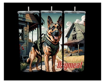 Dogmeat German Shepherd wasteland, perfect for tumblers, shirts and more, Digital Art Vibrant super high quality