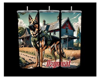 Dogmeat German Shepherd wasteland, perfect for tumblers, shirts and more, Digital Art Vibrant super high quality
