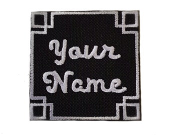 Personalized Embroidered Name Patch: Iron On Custom Badge