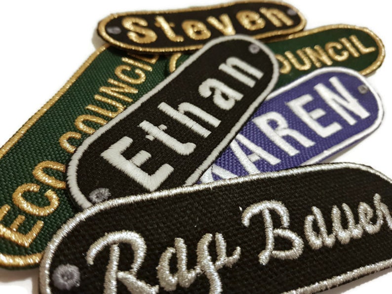 Personalized Name Embroidered Patches for Jackets Iron On Etsy