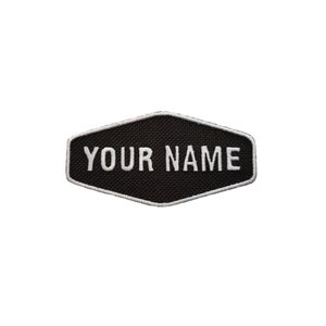 Personalized Name Embroidered Patches for Jackets Iron On Badge Tag Customized Patches for Jeans Applique Biker Denim Jacket Retro Patch
