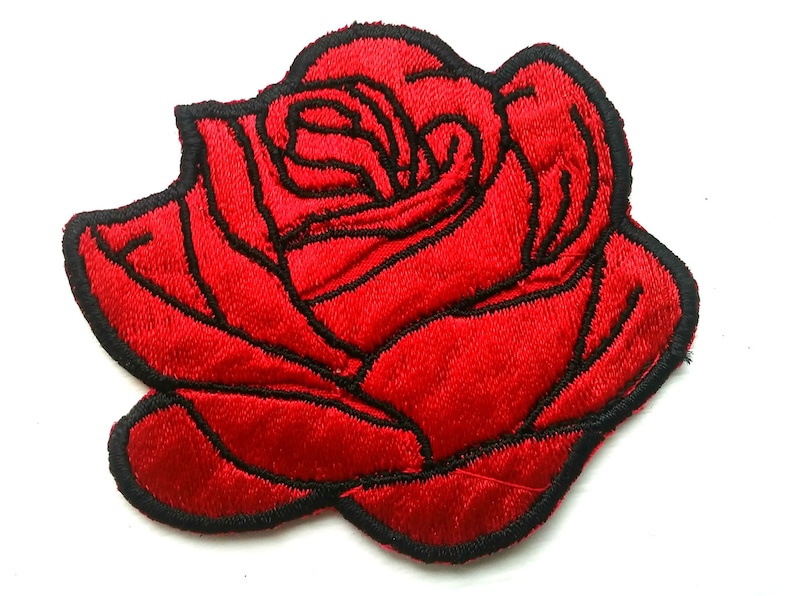 Rose Patch Flower Patches Embroidery Iron on Patches Jacket Etsy