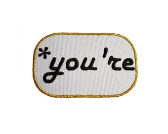 You're Funny geborduurde opstrijkpatch: quote-appliqué