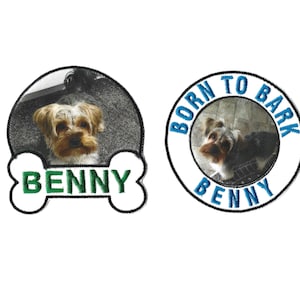 Personalised Printed Photo & Embroidered Name Patches