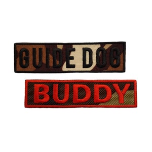 Zwei personalisierte Hund K9 Geschirr Patch Name gestickte Camouflage Patches