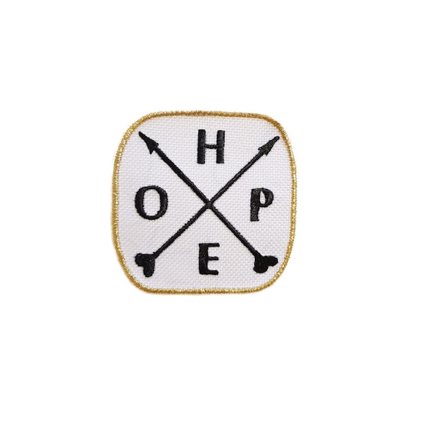 HOPE Quote Embroidered Patches Iron On Sew On Badge Patches for Jacket Funny Embroidery Message Iron on Applique Patches for jeans