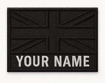 Personalized  Flag Embroidered Name Patch: Tactical Hook Patch