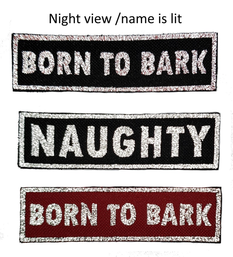 Two Personalised Dog K9 Harness Patch Name Embroidered Etsy