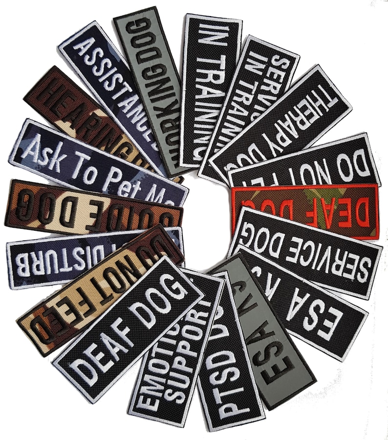 Two Personalised Dog K9 Harness Patch Name Embroidered Etsy