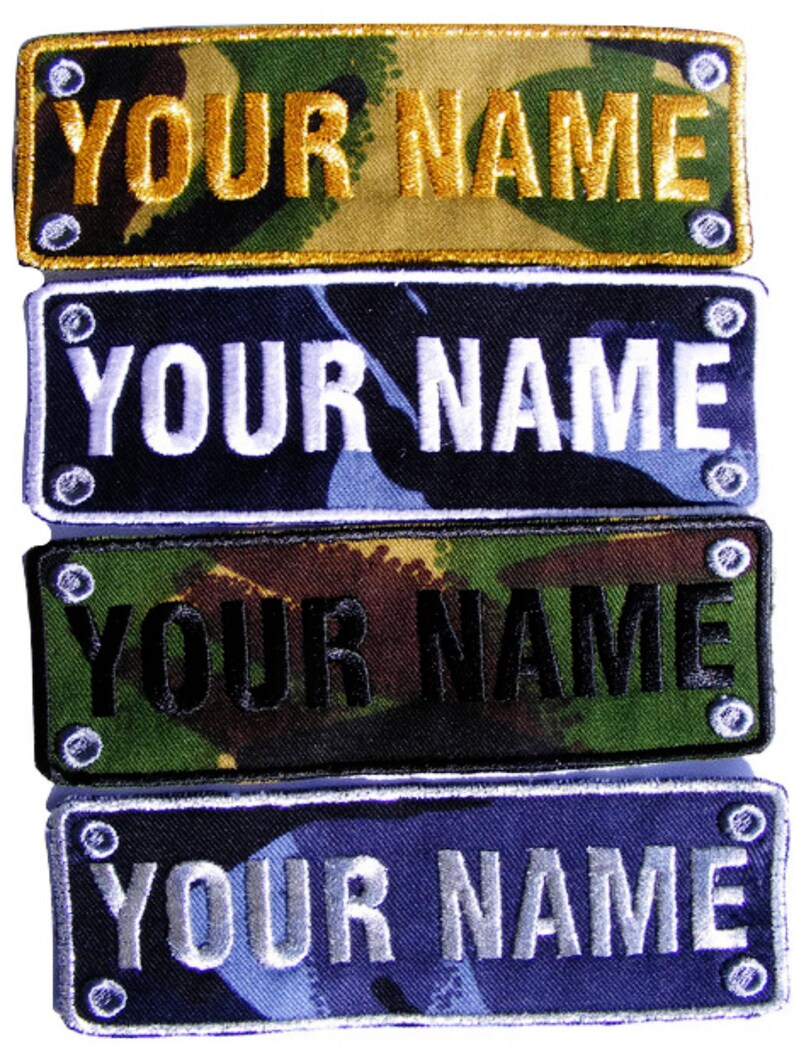 Personalized Name Embroidered Camouflage Patches for Jackets Etsy