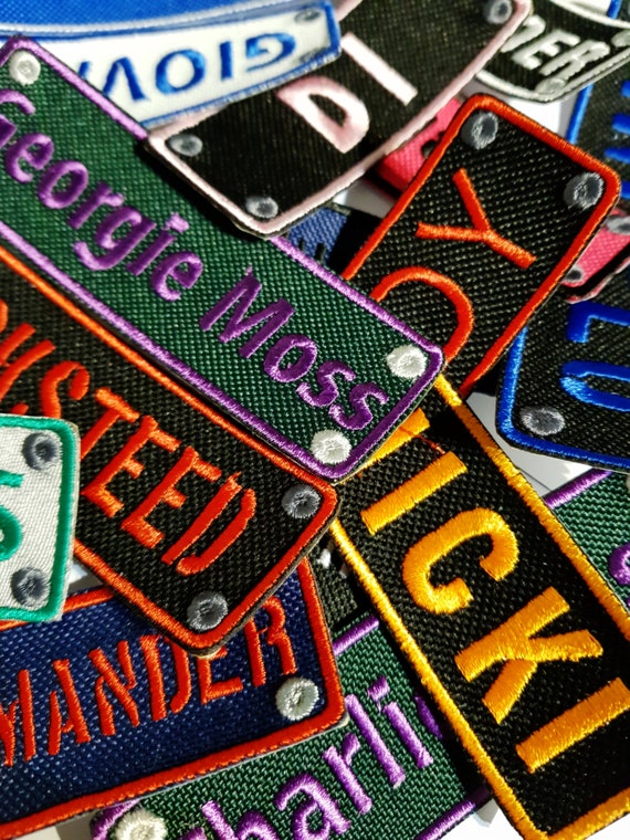 Personalized Name Embroidered Patches for Jackets Iron on Badge DIY Tag  Customized Patches for Jeans Applique Biker Denim Jacket Patch 
