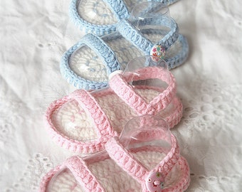 crochet sandaletti. Neon lilac sandals 0-3 months
