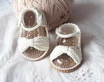 Sandales bébé au crochet faites à la main - Chaussures douces et confortables pour bébés filles en plusieurs couleurs, cadeau bébé fille, douche bébé fille, enfants et bébé