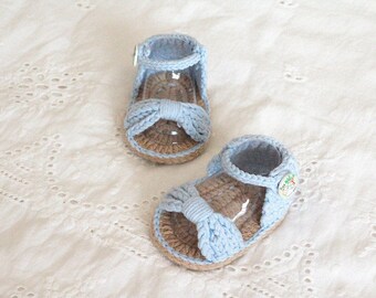 Personalized Baby Sandals - Multiple Colors Available, Baby Birthday/Shower Gift, Baby Crib Shoes,  Crochet Sandals For Newborn