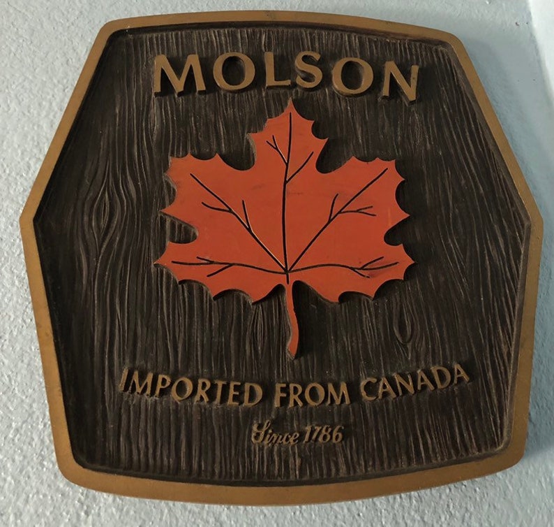 Molson Imported From Canada Beer Sign Rustic Bar Decor Wall Etsy
