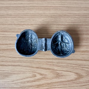 Antique Pewter Mould Walnut For Chocolate or Ice Cream, Antique kitchenalia.