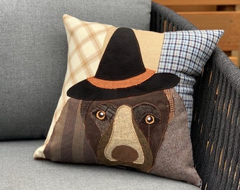 Halloween Dog in Witch Costume Pillow, Fall Decoration, Dog Decor, Dog Lover Gift, Cushion Cover