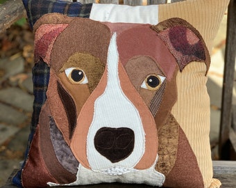 Pit Bull Dog Pillow, Pet Pillow, Dog Decor, Dog Lover Gift