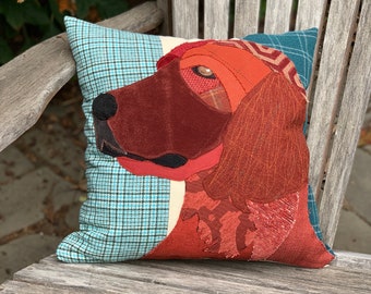 Irish Setter Dog Pillow, Pet Pillow, Dog Decor, Dog Lover Gift