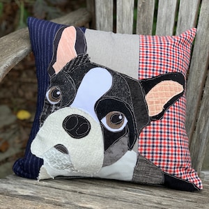 Boston Terrier Dog Pillow, Pet Pillow, Dog Decor, Dog Lover Gift