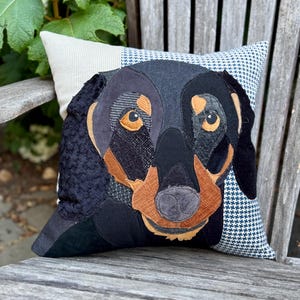 Dachshund Dog Pillow Cover, Dog Decor, Dog Lover Gift