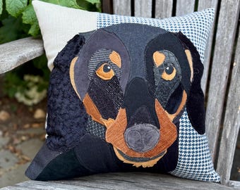 Dachshund Dog Pillow Cover, Dog Decor, Dog Lover Gift