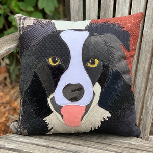 Border Collie Dog Pillow, Pet Pillow, Dog Decor, Dog Lover Gift