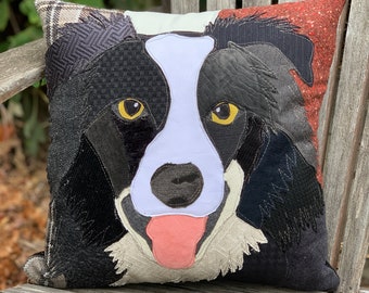 Border Collie Dog Pillow, Pet Pillow, Dog Decor, Dog Lover Gift