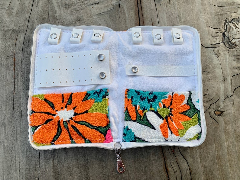 Travel Jewelry Organizer with Earring Holder Necklace Etsy