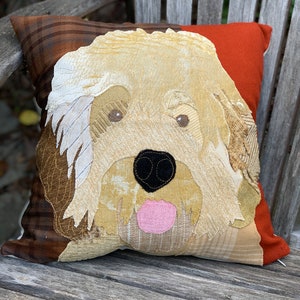 Golden Doodle Labradoodle Dog Pillow Cover, Dog Decor, Dog Lover Gift, Doodle Gift