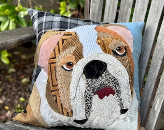 Bulldog Throw Pillow Cover | Pet Animal Lover Dog Pillowcase for Home Décor | Decorative French English Bulldog Pillow Cover