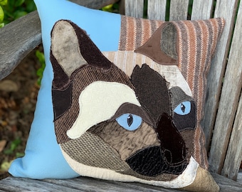 Siamese Cat Pillow, Cat Decor, Cat Lover Gift