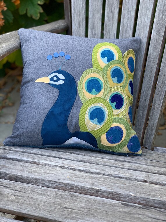 Peacock Pillow Pet Pillow Bird Decor Peacock Lover Gift Etsy
